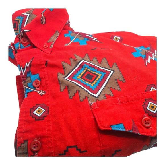 Vintage WRANGLER Cowboy Cut Western Button Down Shirt 15½ 34 X Long Single S… - Picture 4 of 16